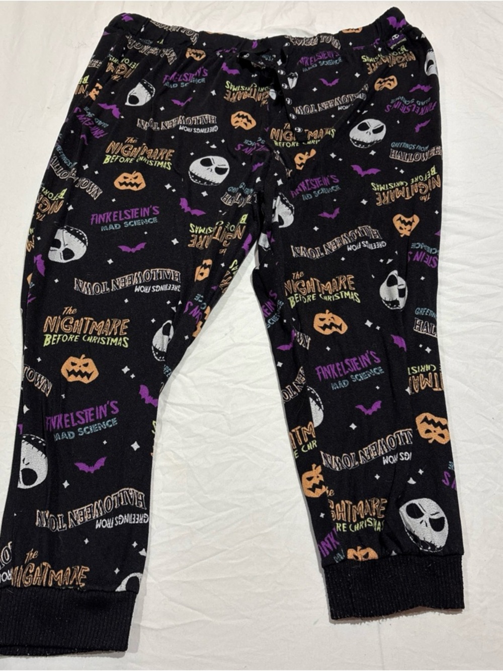 Nightmare Before HALLOWERN/CHRISTMAS Women Sleep Pajama Pants Disney Size 3X